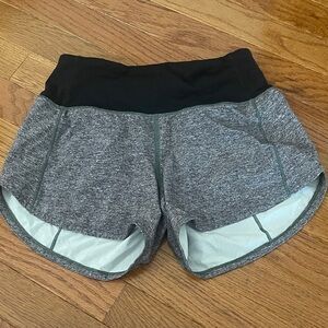 Lululemon Athletica Black and Gray Athletic Shorts